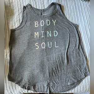 Livi Active Body Mind Soul gray tank 18/20 Lane Bryant